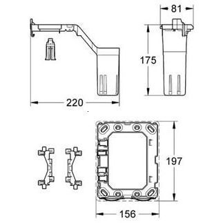 KIT CONVERSIE GROHE FRESH (COMPATIBIL CU RAPID SL)-SUPORT PENTRU PASTILE SPALARE WC